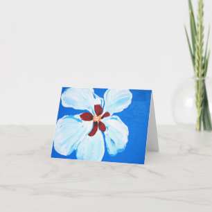 Hawaiianischer Hibiskus auf Blue Note Card Karte