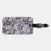 Hawaiianischer Hibiskus Bark Cloth Gepäckanhänger (Rückseite horizontal)