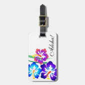 Hawaiianischer Hibiskus Blume Aloha Gepäckanhänger (Vorderseite vertikal)