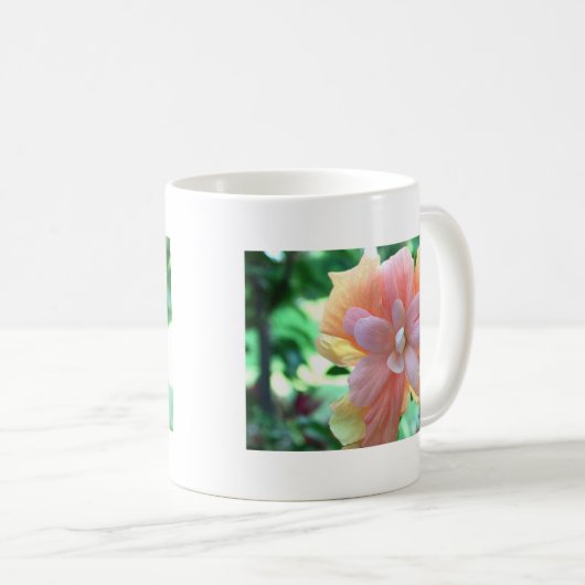 Hawaiianischer Hibiskus Blume Foto Kaffeetasse (VorderseiteRechts)
