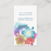 Hawaiianischer Hibiskus Blume gd6557 Visitenkarte (Rückseite)