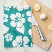 Hawaiianischer Hibiskus Blume Muster Handtuch (Viertel Falte)