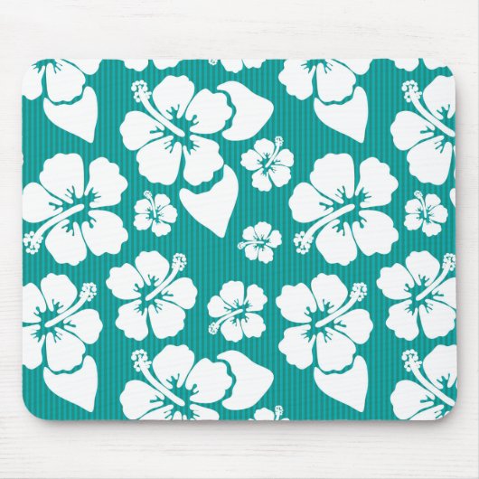 Hawaiianischer Hibiskus Blume Muster Mousepad (Vorne)
