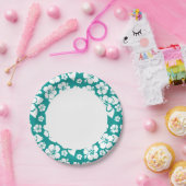 Hawaiianischer Hibiskus Blume Muster Pappteller (Party)