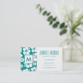 Hawaiianischer Hibiskus Blume Muster Visitenkarte (Stehend Vorderseite)