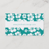 Hawaiianischer Hibiskus Blume Muster Visitenkarte (Rückseite)