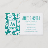 Hawaiianischer Hibiskus Blume Muster Visitenkarte (Vorderseite)