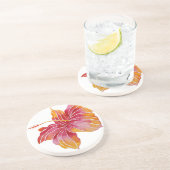 Hawaiianischer Hibiskus Blume Sandstone Drink Unte Untersetzer (Seite)