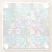 Hawaiianischer Hibiskus Blume Untersetzer aus fest (Rückseite)