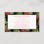 Hawaiianischer Hibiskus-Design, floral Visitenkarte (Rückseite)