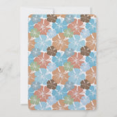 Hawaiianischer Hibiskus Floral Wedding Einladung (Rückseite)