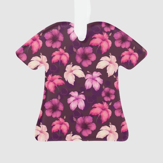 Hawaiianischer Hibiskus Frenzy Ornament (Vorderseite)