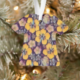 Hawaiianischer Hibiskus gelber Schmuck Ornament