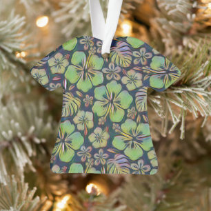Hawaiianischer Hibiskus grüner Schmuck Ornament
