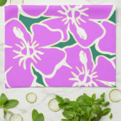 Hawaiianischer Hibiskus Luau Tropische Blume Handtuch (Gefaltet)