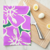 Hawaiianischer Hibiskus Luau Tropische Blume Handtuch (Viertel Falte)