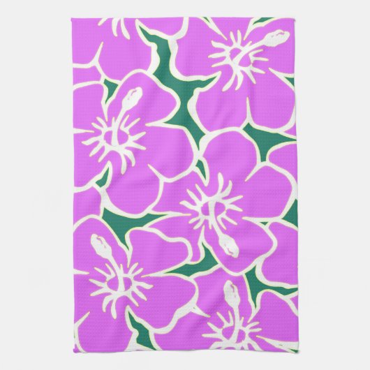 Hawaiianischer Hibiskus Luau Tropische Blume Handtuch (Vertikal)
