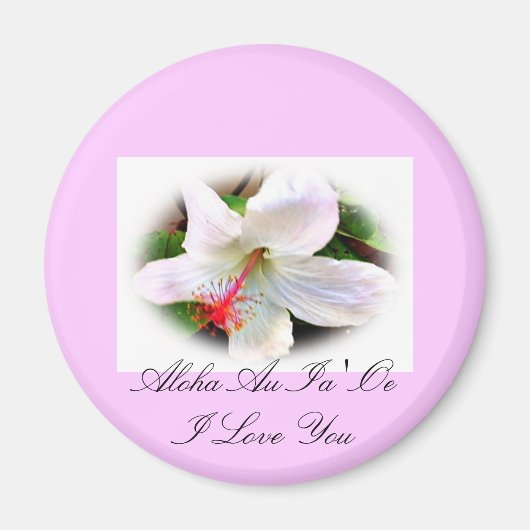 Hawaiianischer Hibiskus Magnet (Vorne)