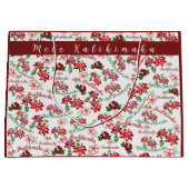 Hawaiianischer Hibiskus Mele Kalikimaka Geschenkta Große Geschenktüte (Vorderseite)