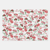 Hawaiianischer Hibiskus Mele Kalikimaka Gift Wrap Geschenkpapier Set (Vorderseite 3)