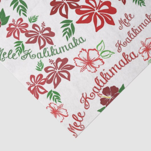 Hawaiianischer Hibiskus Mele Kalikimaka Tissue Pap Seidenpapier (Ausschnitt)