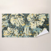 Hawaiianischer Hibiskus mit Stamm-Backgro Badehandtuch (Badehandtuch)