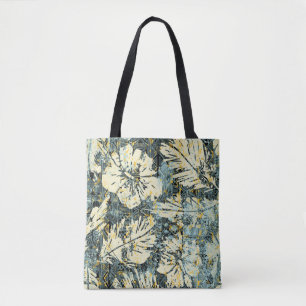 Hawaiianischer Hibiskus mit Stamm-Backgro Tasche