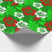 hawaiianischer Hibiskus mit tropischer Blüte Geschenkpapier (Ecke)