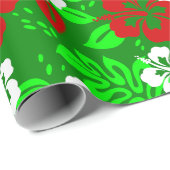 hawaiianischer Hibiskus mit tropischer Blüte Geschenkpapier (Rolleneckpunkt)