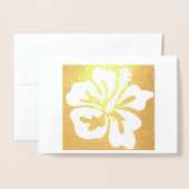 Hawaiianischer Hibiskus Tropische Blume Blüte Folienkarte (Vorderseite mit Umschlag)