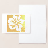 Hawaiianischer Hibiskus Tropische Blume Blüte Folienkarte (Anzeige)