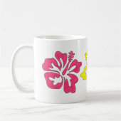 Hawaiianischer Hibiskus Tropische Blume Kaffeetasse (Links)