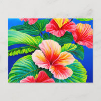 Hawaiianischer Hibiskus tropische rote Blume und g