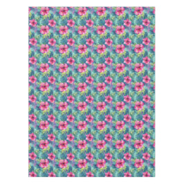 Hawaiianischer Hibiskus und Ferne Regenwald Tischdecke