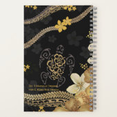 Hawaiianischer Hibiskus und Tapa Fusion Notebook Notizblock (Rückseite)