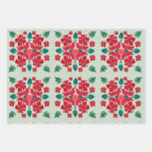 Hawaiianischer Hibiskus Weihnachts-Quilt-Muster Geschenkpapier Set (Vorderseite 2)