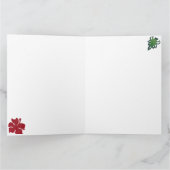 Hawaiianischer Hibiskus Weihnachts-Quilt-Muster Karte (Innenseite)