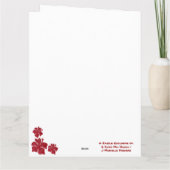 Hawaiianischer Hibiskus Weihnachts-Quilt-Muster Karte (Rückseite)