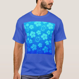 Hawaiianischer Honu und Hibiskus Trimix T-Shirt