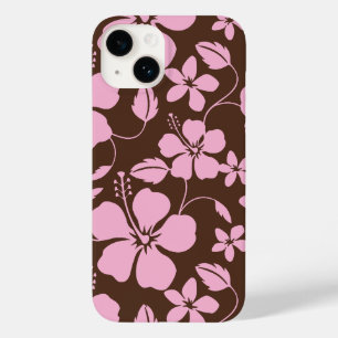 HAWAIIANISCHER HULA (HIBISKUS) BRAUN/ROSA Case-Mate iPhone 14 HÜLLE