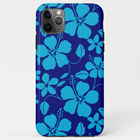HAWAIIANISCHER HULA (HIBiskus) DUNKELBLAU/HELLBLAU Case-Mate iPhone Hülle (Rückseite)