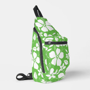 HAWAIIANISCHER HULA (HIBISKUS) IN LIME CROSSBODY BAG