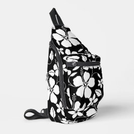 HAWAIIANISCHER HULA (HIBISKUS) IN SCHWARZ CROSSBODY BAG