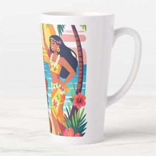 Hawaiianischer Hula-Sonnenuntergang Strand Tropisc Milchtasse