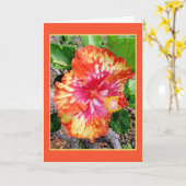 Hawaiianischer Hybrid-Hibiskus Karte (Gelbe Blume)