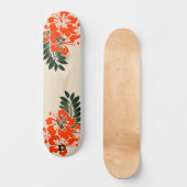Hawaiianischer Inspirierter Hibiskus D Brand Skateboard (Vorderseite)