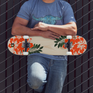 Hawaiianischer Inspirierter Hibiskus D Brand Skateboard