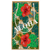 Hawaiianischer Jungle Foliage Hibiskus ALOHA Kleine Geschenktüte (Vorderseite)