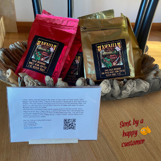Hawaiianischer Kaffee Lebensmitteletikett