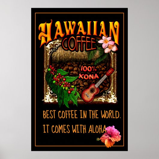 Hawaiianischer Kaffee Poster (Vorne)